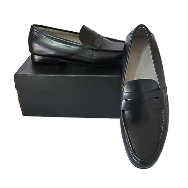 black leather loafers for men