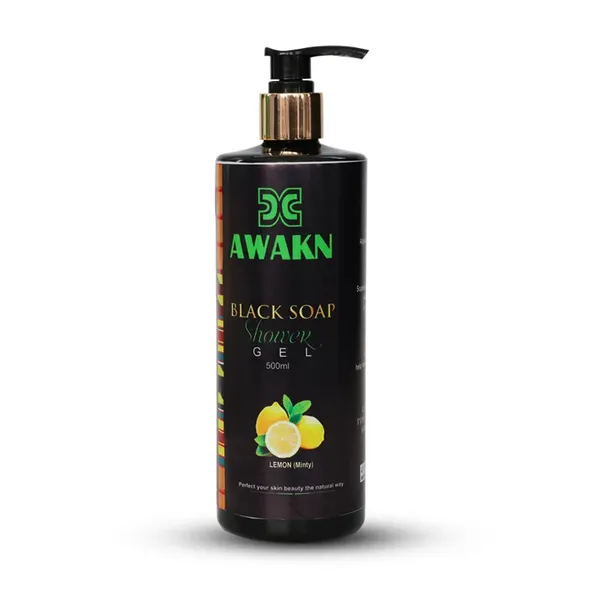 Awakn Black Soap Shower Gel – Natural Deep Cleansing Body Wash 500ml