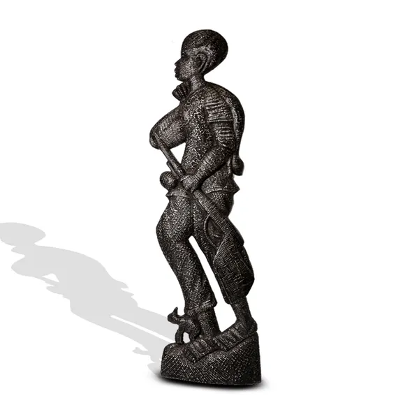 Hunter Man in Metal with Gun