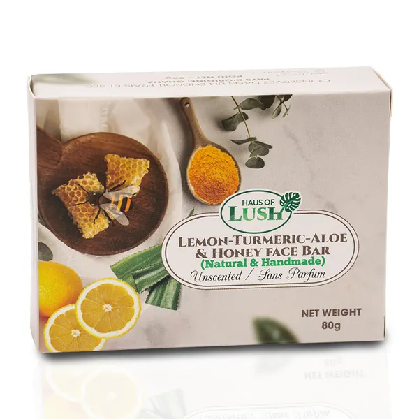 4pcs - Lemon-Turmeric-Aloe & Honey Face Bar