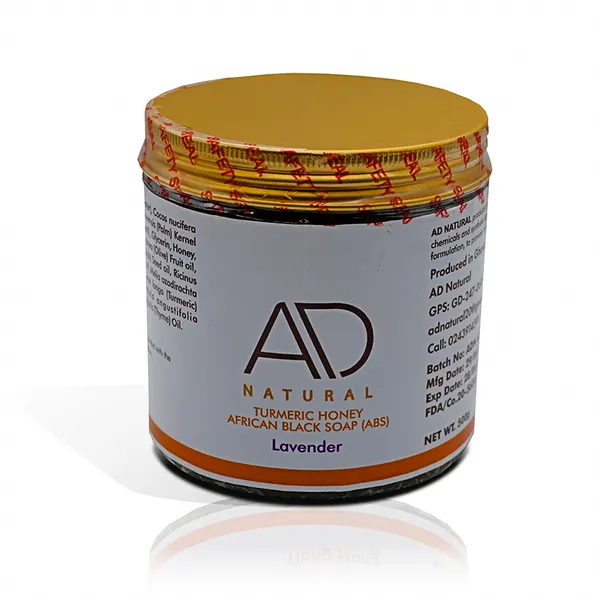 Turmeric Honey African Black Soap (ABS) Paste – Lavender Scented | Natural Brightening & Acne Care Soap