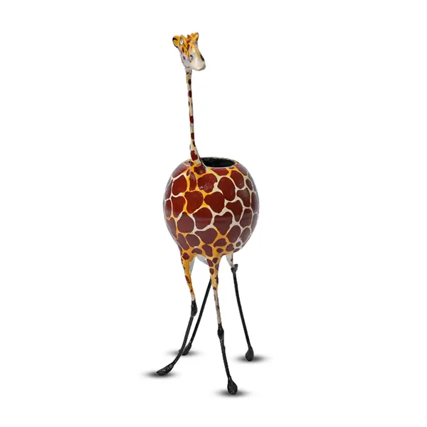 Candle & Stationery Holder , giraffe candle holder, African decor, handmade candle holder