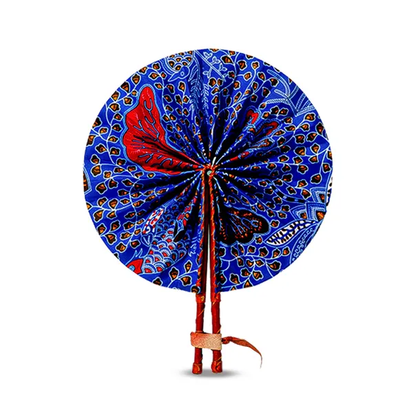Ankara Hand Fan , African print hand fan, Ankara fabric fan, traditional African fan,