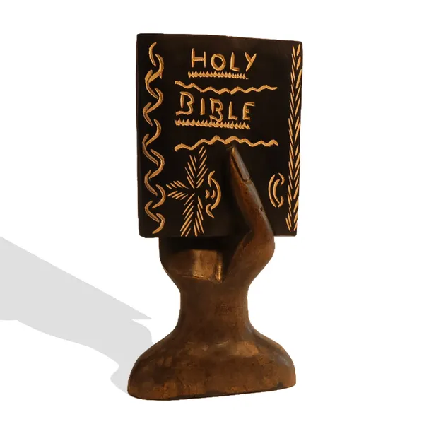 The crafted Book of Bible hand