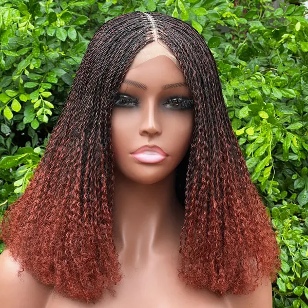 12-Inch / 16-Inch Synthetic Fiber Braided Wig – Natural Kinky Texture , wig cup
