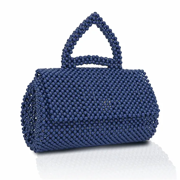 Blue Beaded Bag – Elegant Handmade Fashion Purse for Women