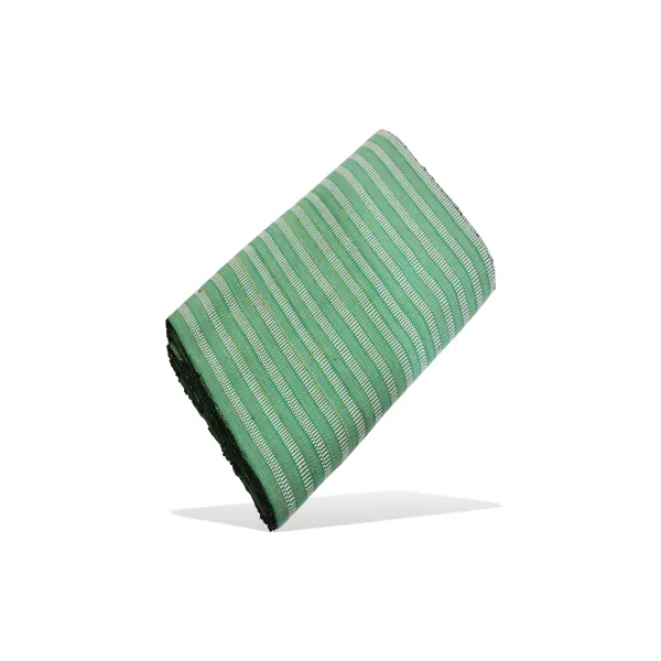 Green Striped Kente Fabric – 4 Yards Authentic Ghanaian Woven fabric for Weddings, Ceremonies & African Fashion
