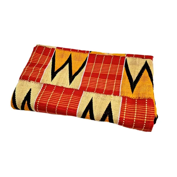 Vibrant Kente Twist ,red yellow black Kente, African Kente fabric, Ghana Kente design, traditional Kente, Kente headwrap