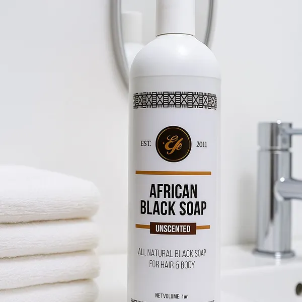 African black soap bath-Unscented - 1 Ltr
