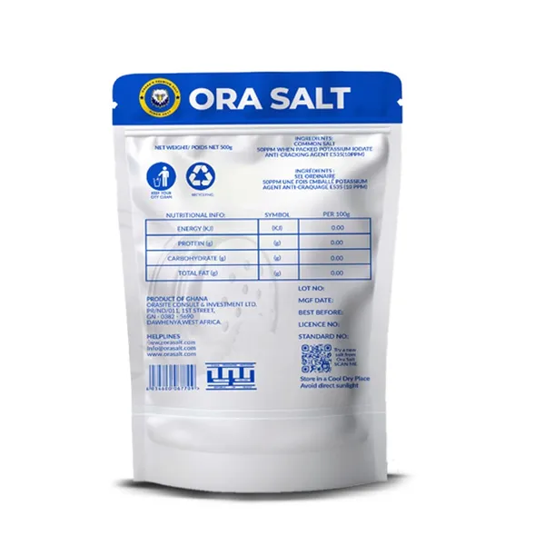 5pcs- Premium Refined Iodated Ora Sea Salt 500g