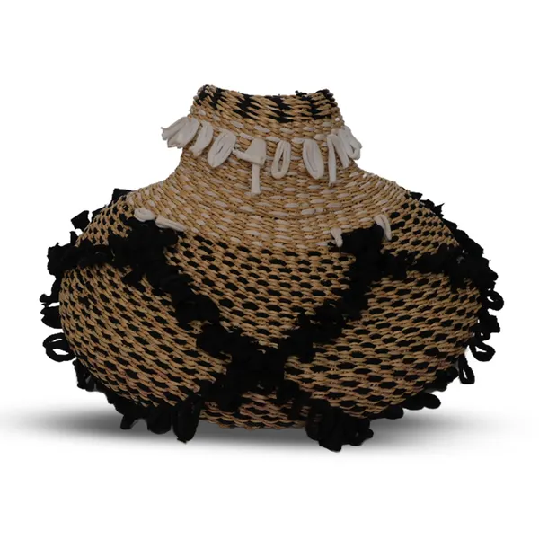 Brown Pot shaped Weaved basket
