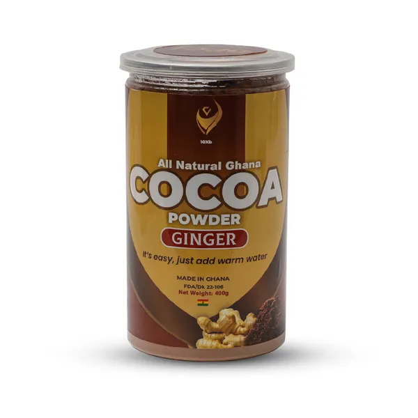 400g - Natural Cocoa Powder with Ginger , Ghana cocoa with ginger, cocoa ginger powder , buy cocoa with ginger, FDA certified cocoa, natural cocoa Gha