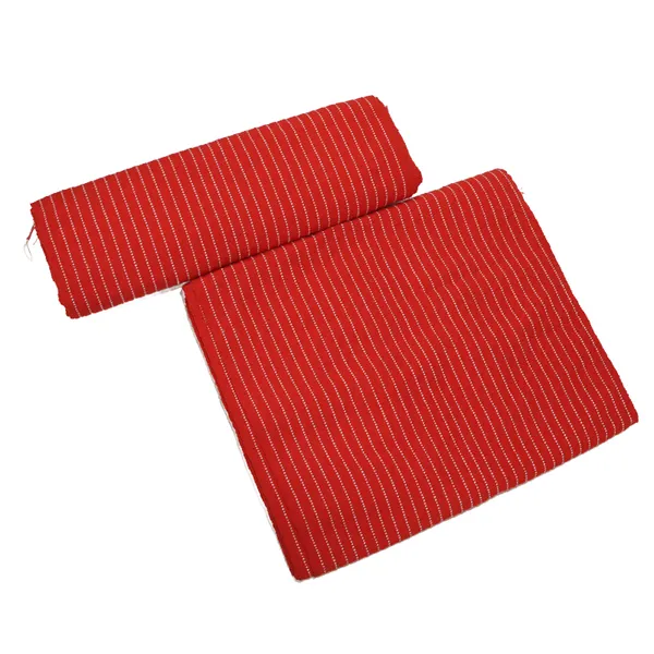 Red and White Striped African Kente Weave Smock, fugu, batakali, Fabric- 4yards