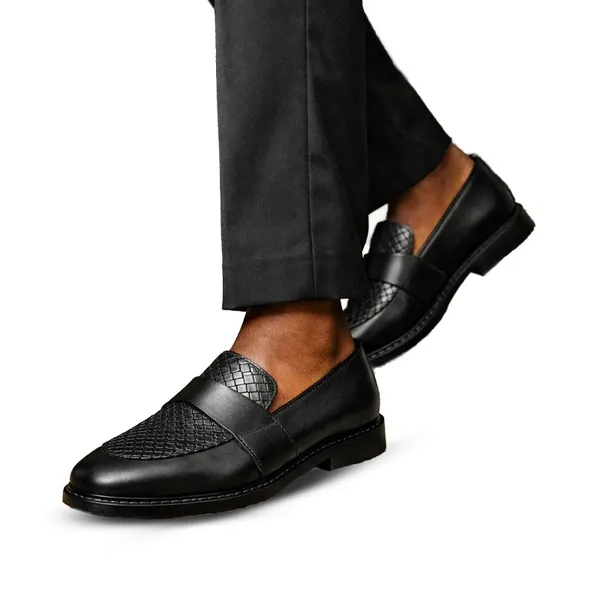 BLACK WISDOM Men’s Genuine Leather Loafer Shoes – Comfortable Slip-On Footwear